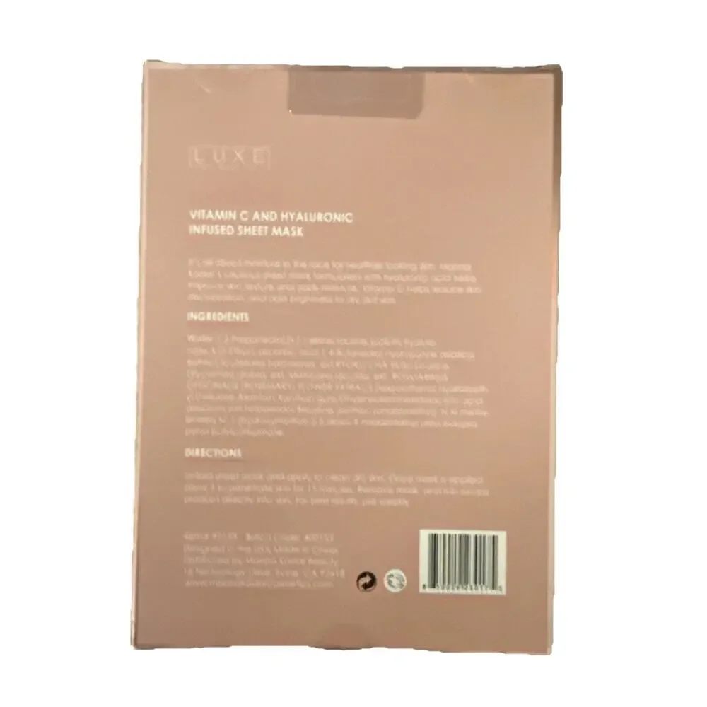 Luxe Beauty Vitamin C And Hyaluronic Acid Intense Night Hydrate Masks Pack Of 5